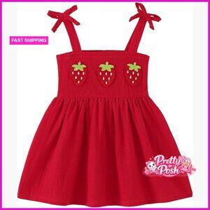 Cotton Blend Halter Sundress Backless Sleeveless Toddler Dress